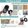 6-Pack No Drill Ceiling Curtain Rod Brackets Holder, Adhesive No