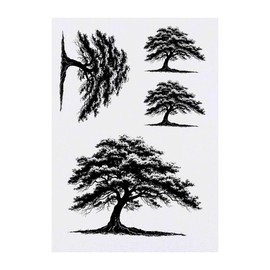 4 x 'Old Tree' Temporary Tattoos - Water Resistant, Skin-Safe, Non-Toxic Transfers, Mixed Sizes (TO00079862)