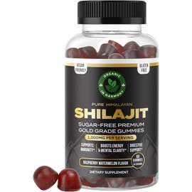 30,000 MG Pure Organic Shilajit Gummies for Men & Women, Sugar-Free Shilajit Supplement, 85+ Trace Minerals & Fulvic Acid - Improve Congitive & Mood, Immunity and Energy, 60 Gummies.