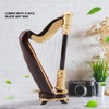 Qiterr Mini Musical Instrument Harp Model Jewellery Decoration Gift Box