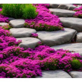 20000+ Mix Pink Purple Creeping Thyme Seeds for Planting Perennial Ground Cover Plants Heirloom Flowers Non-GMO Thymus Seed