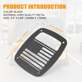 GLOBLED Tail Light Guards Covers Compatible with Jeep Wrangler TJ YJ 1987-2006, US Flag Pattern Exterior Rear Tail Light Guards Covers Protectors