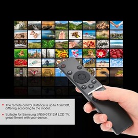 HERCHR Mando a Distancia del Televisor, Smart LCD Television Remote Controller Reemplazo Repuesto para Televisores Accesorios con Control Remoto Negro para BN59-01312M