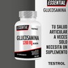 TESTROL. Glucosamina Essential 1200 mg Flexibilidad, Salud Articular y Ligamentos.
