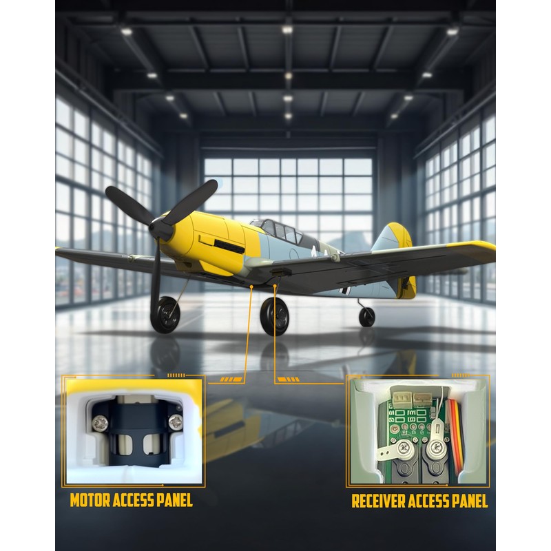 volantexrc RC Plane, 4 Channel Remote Control Airplane BF109 Fighter