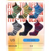 Fourluoo 6 Pairs Women Toe Socks Cotton Breathable Ankle Five