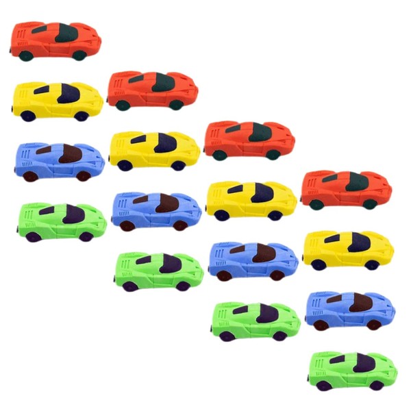 BESPORTBLE 16Pcs Funny Car Shaped Erasers Pencil Erasers for Supplies