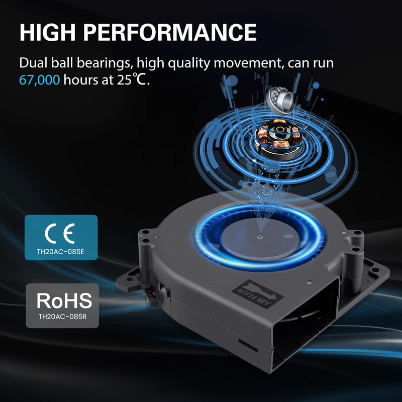 GDSTIME 120mm x 32mm 12cm,12V DC Brushless Blower Cooling Fan