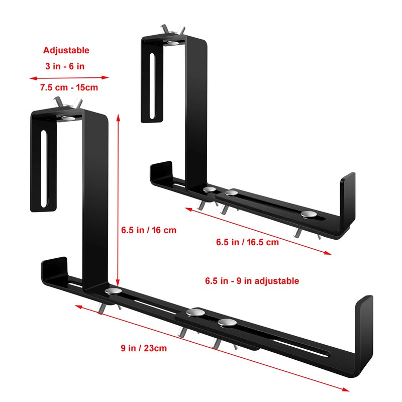 Planter Box Bracket,Flower Box Holder Brackets,Adjustable Window Box Brackets for