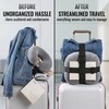 CEJAS 2 Piece Suitcase Strap, Robust Canvas Travel Strap Set,