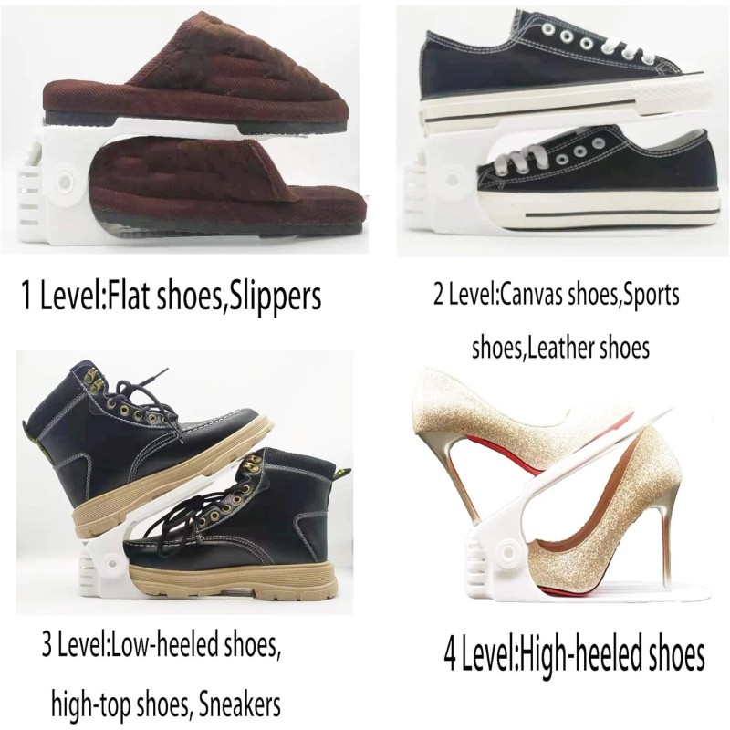 RISETEX Shoe Slots Organizer 12 Pack,Adjustabl