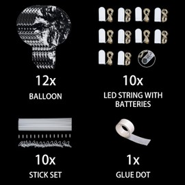 Globo led con palo 10pcs