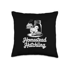 Adorable Baby Chicks in Homesteading Charming Throw Pillow