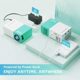 wepvo Projector Mini Portable Outdoor Movie Projectors, LED Pico Video Projector for Home Theater Film Projectors, Compatible with Smartphone/ Tablet/ Laptop/ TV Stick/ PS/ USB