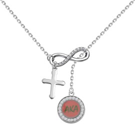 POTIY Sorority Gift Pink Pearl Brooch Graduation Gifts Paraphernalia Charm Nature Pink Pearl Brooch for Womens (Necklace-1)