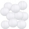 Fontien 10Pcs White Paper Lanterns, Chinese Hanging Round Paper Lanterns