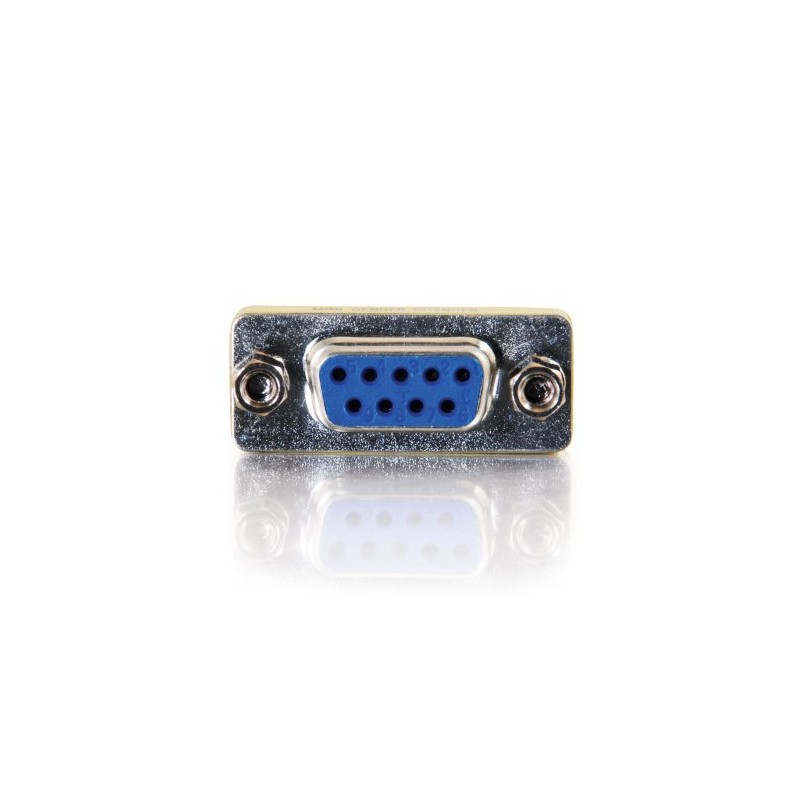 C2G 02781 DB9 F/F Serial RS232 Mini Gender Changer/Coupler, Nickel