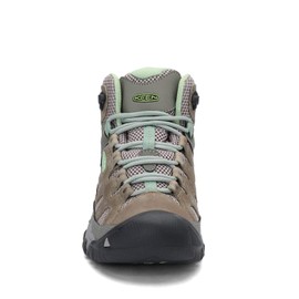 KEEN Women's Targhee Vent Mid Height Breathable Hiking Boots,Fumo/Quiet Green,8.5