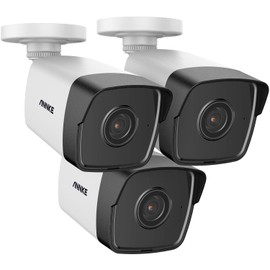 ANNKE C500 3 Pack 5MP PoE Security Bullet Camera w/Audio,100ft EXIR 2.0 Color Night Vision, Built-in Mic, H.265+ Internet IP Camera, Digital WDR, IP67 Weatherproof, Smart Motion Alerts