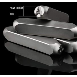 37-Piece Metal Stamps with Love Stamp Stamping kit Leather Tools Letter and Number Stamp Set(A-Z & 0-9 + Love) Punch Perfect for Imprinting Metal, Plastic, Wood, Leather (Metal stamps-3MM)