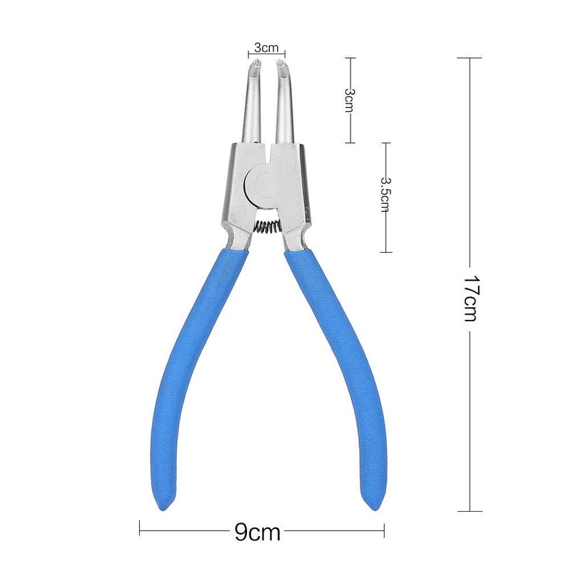 Professional Circlip Pliers Set, 4-Piece Snap Ring Pliers 7" Circlip