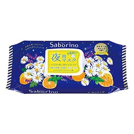 Bcl Saborino Otukaresa Mask Night Face Mask Moist Type 28pcs - Chamomile Orange Scent (Green Tea Set)