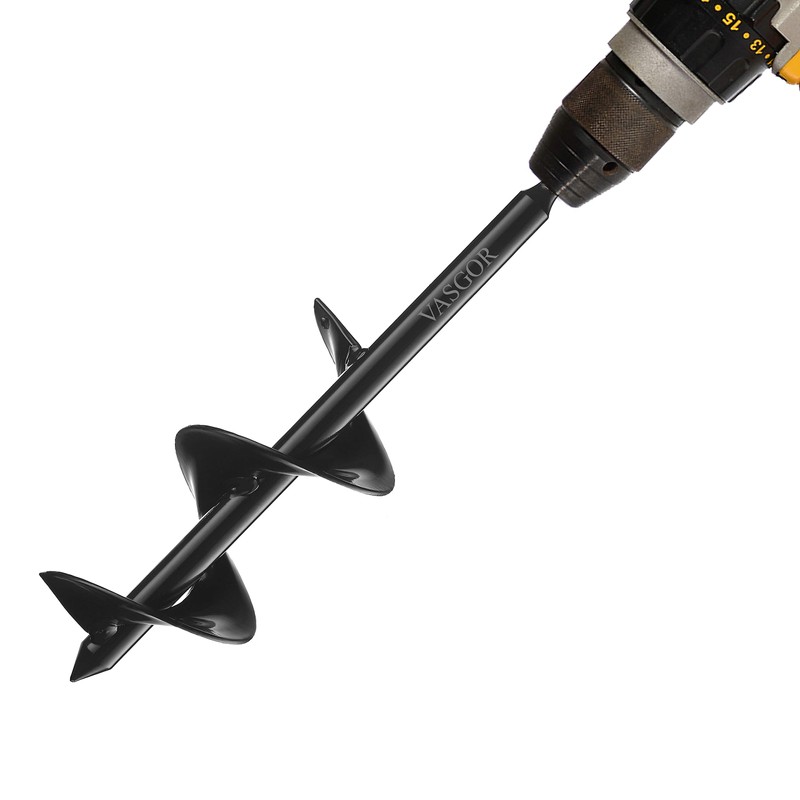VASGOR 12" x 3.2" Solid Shaft Auger Drill Bit for
