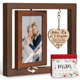 Unique Picture Frame Gifts for Mom from Daughter, Rotating Floating Mother & Duaghter Picture Frame 4x6, New Mom Picture Frame Gifts for Birthday Christmas, Thank You Gifts for Mom Frames with Card