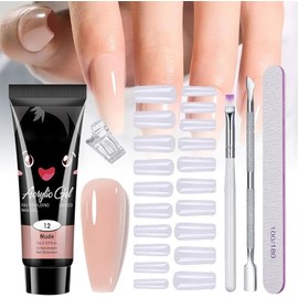 Gel De Extensión De Uñas 12 Kit Poly Nail Uñas Poligel Kit Completo | Rápido Poly Extensión Gel básico Set Para Principiantes, Profesionales Y Salón Para Principiantes Art En Casa