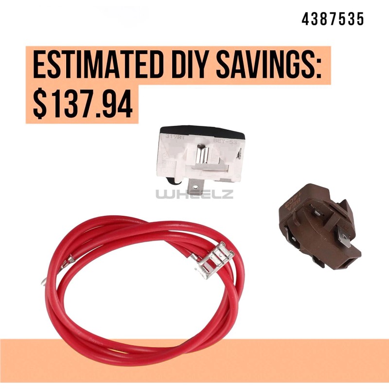 Whirlpool Kenmore 8-Pack 4387535 Refrigerator Relay and Overload for Whirlpool