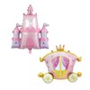 Princess Carriage & Castle Foil Balloons - 2 Pack Giant