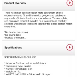 Staples Furniture  & Woodwork Multi-color Scratch Remover Repair Kit Near Perfect Match