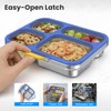 HOMEKOL Stainless Steel Bento Lunch Box: 4-Compartment Leak-Proof Lunch Container