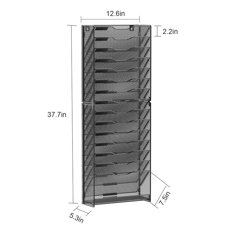 samstar 16 Tier Wall File Organizer Hanging Wall File Holder