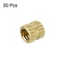 sourcing map Knurled Insert Nuts - 50Pcs M4 x 5mm