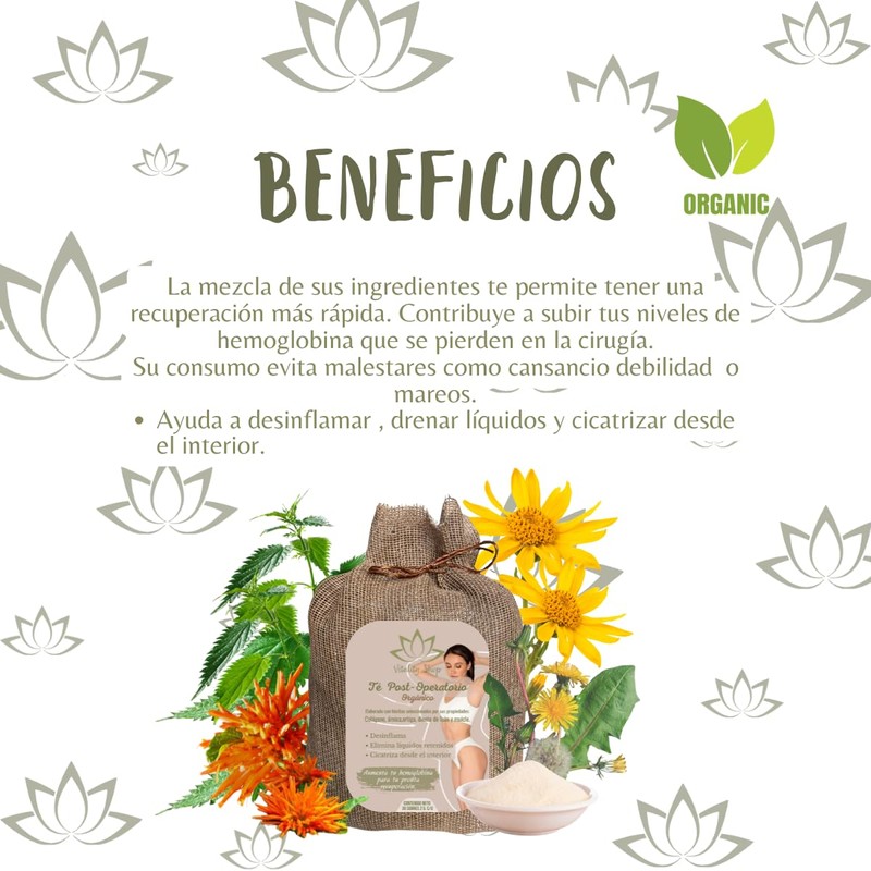 Té Orgánico Postoperatorio Con Colágeno Ayuda a Desinflamar