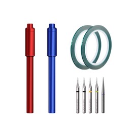 HARDWIN Pro Scribing Tool Kit for Gunpla – 9-Piece Tungsten Carbide Blade Set with 0.15/0.3/0.5mm Chisels, Scribing Tape & Ergonomic Handle – Perfect for HG/MG/RG Models