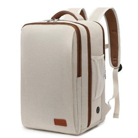 VMIKIV Hand Luggage Backpack for Ryanair Hand Luggage 40 x 20 x 30 for Wizz Air Hand Luggage 40 x 30 x 20 Small Travel Backpack Hand Luggage Aeroplane for Vueling Weekender Short Tirp, beige