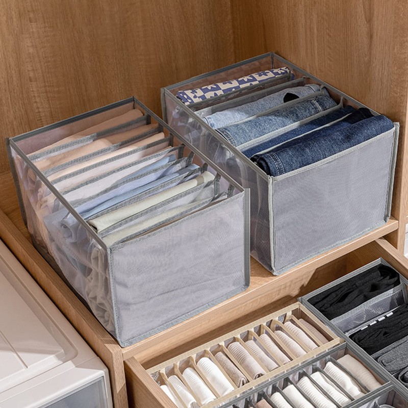 Abnaok 6 Pcs Clothes Storage Organiser for Wardrobe, Foldable Drawer