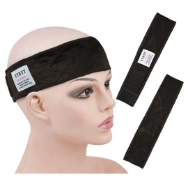 Pack of 2 Wig Grip Headband Non-Slip Adjustable Wig Grip Strap for Fixing the Position of the Wig (Dark Brown)