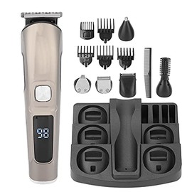 Yosoo Beard Trimmer For Men, Rechargeable Hair Clipper Set Mens Grooming Kit For Manscaping Mustache Trimmer with Cordless High Precision Shaver for Nose Body Face Hair Clipper