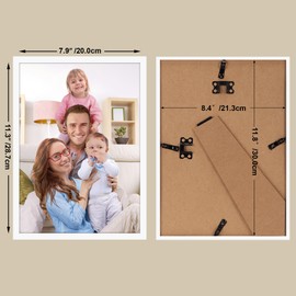 Giftgarden White A4 Picture Frame, Versatile A4 Photo Frames Suitable for Desk or Wall Display of Certificates, Posters, Documents, and Artwork - Single