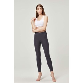 DEVOPS Women's 2 Pack Thermal Long Johns Underwear Leggings Pants (Medium, Black/Charcoal)