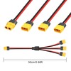 GINTOOYUN XT60 Splitter Extension Cable 1 Female to 3 Male