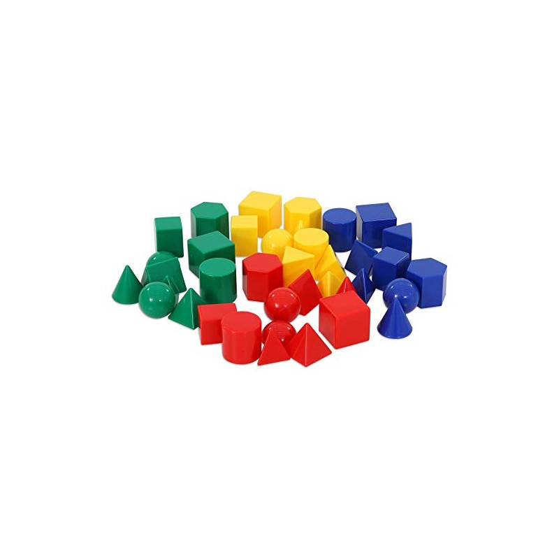 Vinco Vinco87269 40 Pieces Handy Geometric Solid, Multi-Color