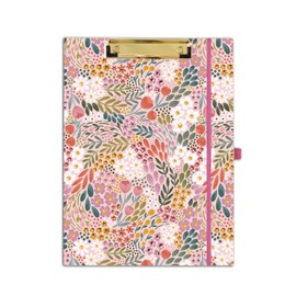 Elyse Breanne Design, Clipfolio, Portfolio and Clipboard, Includes 40 Lined Sheets Legal Pad, Built-in Pocket Folders, to Keep Organized and Professional, Summer Meadows