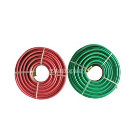 WeldingCity 50-ft Grade-T Red and Green Rubber Twin Hose 1/4" B-B Fittings for Oxygen/Acetylene, Propane and Other Alternative Fuel Gas in Welding, Cutting and Heating