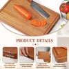 Relxinke Solid Teak Wood Cutting Board One Piece Non Glued