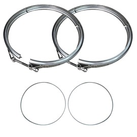 BST BSSP Set of 4 DPF Filter Clamps& Gasket Kit for Detroit Engines, Replaces # A4709970045 674-7005, A4709950002, 674-9007