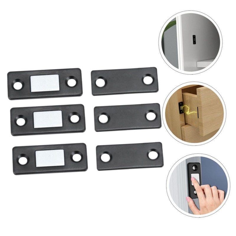 SHINEOFI 3 Sets Magnetic Catches for Cabinet Doors Thin Design